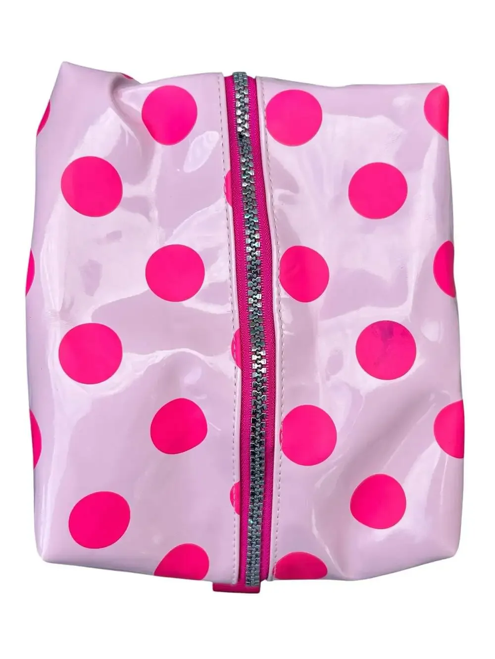 Victoria's Secret PINK Pink Colored Polka Dot Cosmetic Toiletry Makeup Bag X60